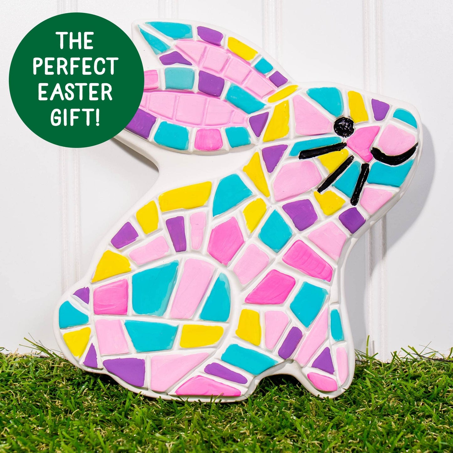Paint Your Own Bunny Garden Stone, Craft Kits, Stepping Stones Kit for Kids, Ceramics to Paint, Ages 6+