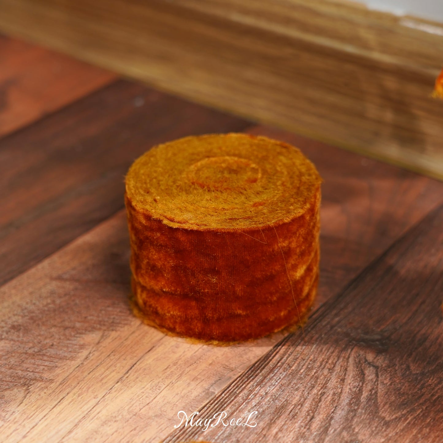 Terracotta Velvet Ribbon 2 Inch Hand Torn Burnt Orange Silk Frayed Edge Ribbon for Thanksgiving Bridal Bouquets Invitations Wedding Vow Books Gift Baskets 3 Yards