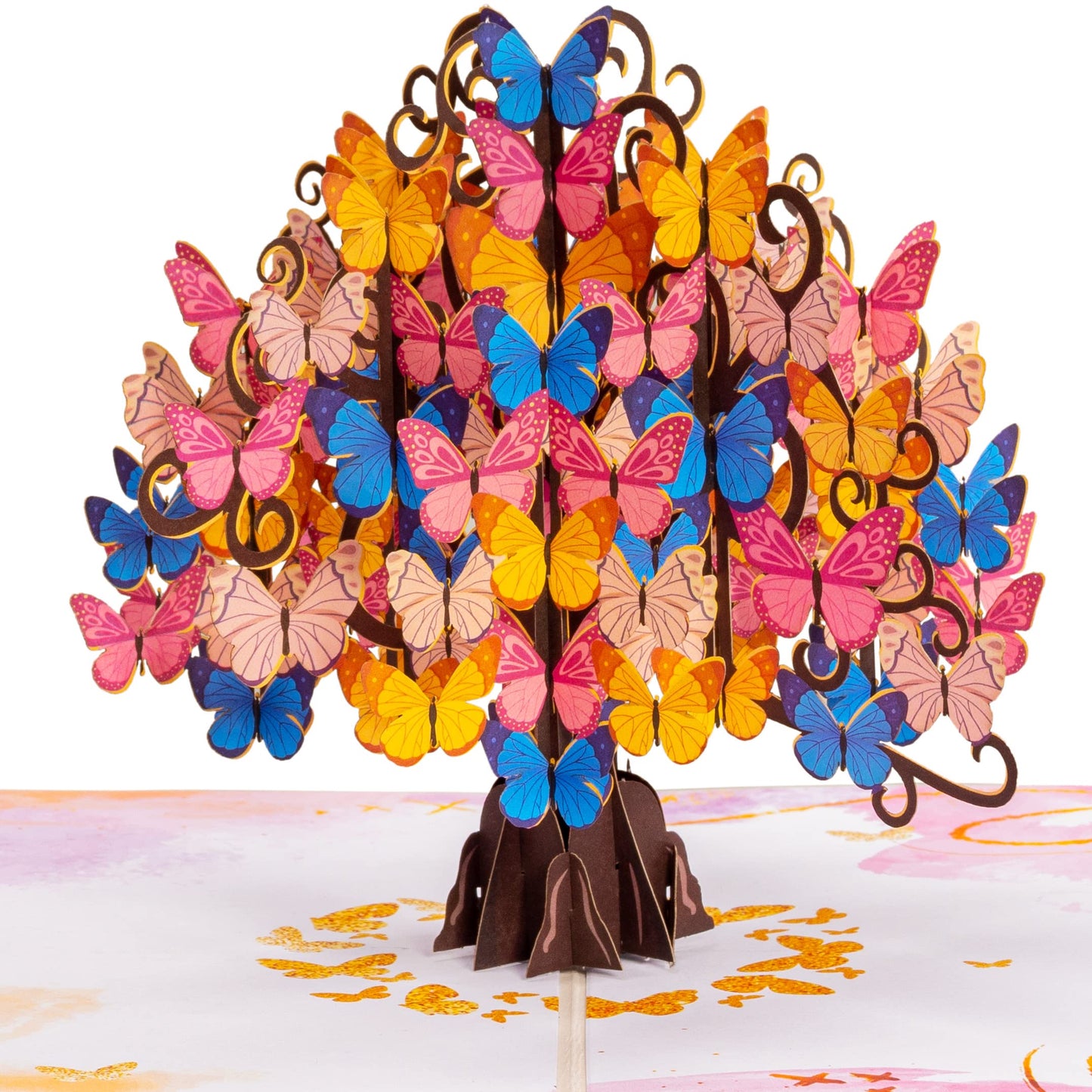 Paper Love Mothers Day Pop Up Card, 3D Butterfly Tree,Gift for Mothers Day, Birthday, Wedding, Anniversary, Thank You, Get Well, All Occasion - 5" x 7" Cover - Includes Envelope and Note Tag
