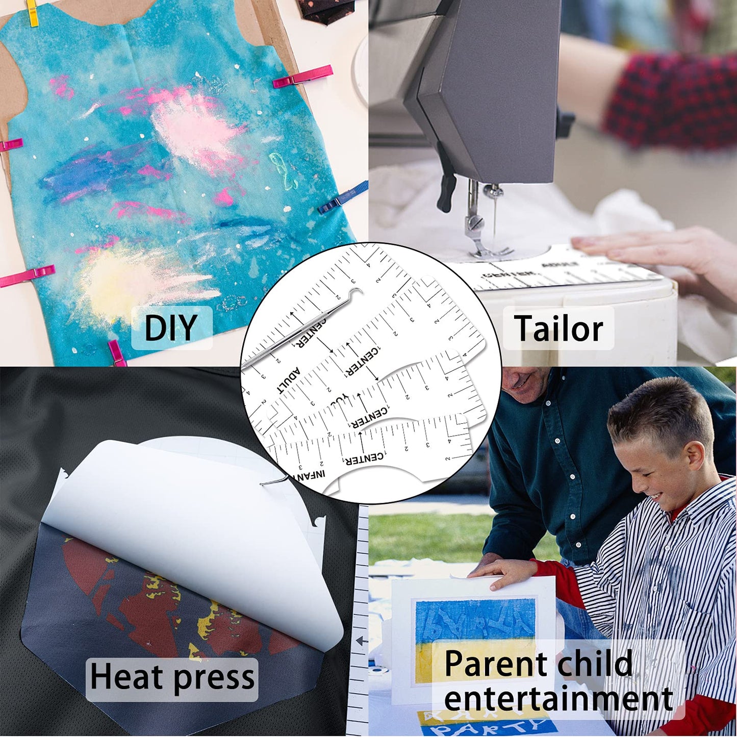 33pcs Vinyl Weeding Tools with T-Shirt Ruler Guide,Craft Tools Set for DIY Heat Transfer Printing, Weeding Vinyl,Silhouettes,Scrapbooking,Lettering, Cutting, Splicing.