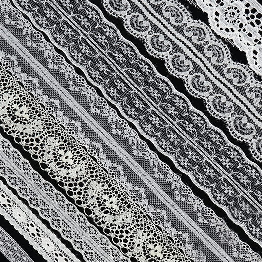 80 Yards Cream Lace Trim Ribbon,8 Rolls Crochet Sewing Assorted Patterns Vintage Floral Lace Ribbons for Sewing DIY,Gift Wrap,Scrapbooking, Bridal Shower Wedding Decor, 10 Yards Each Roll