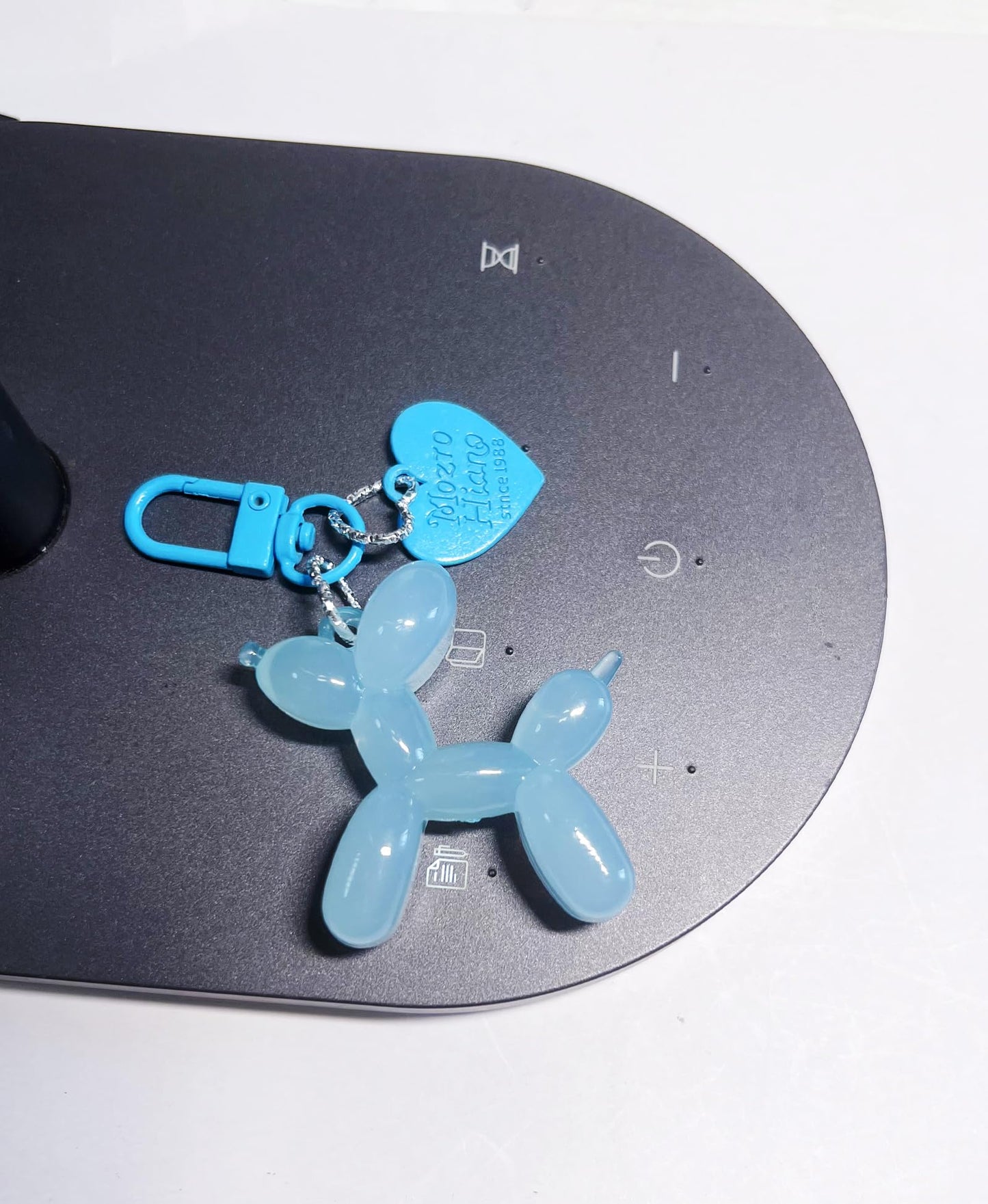 LAEKOU Jelly Balloon Dog Design Keychain for Women, Cute Girls Key Chain, Bag Charms Accessories for Car Purse Backpack