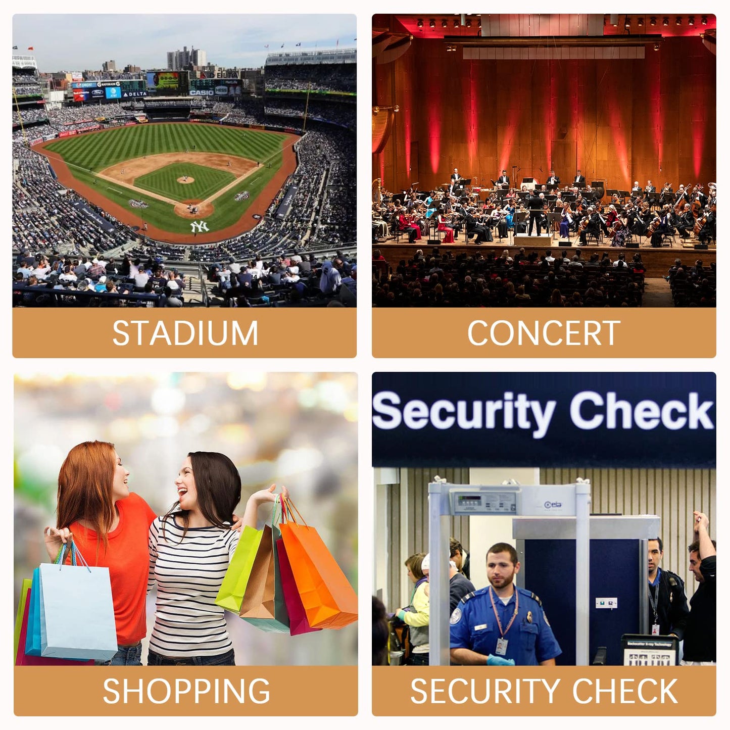 YueBags Clear Purse Stadium Approved for Women,Small Clear Bag Crossbody,Clear Clutch Handbag for Concert,Gameday(Golden)