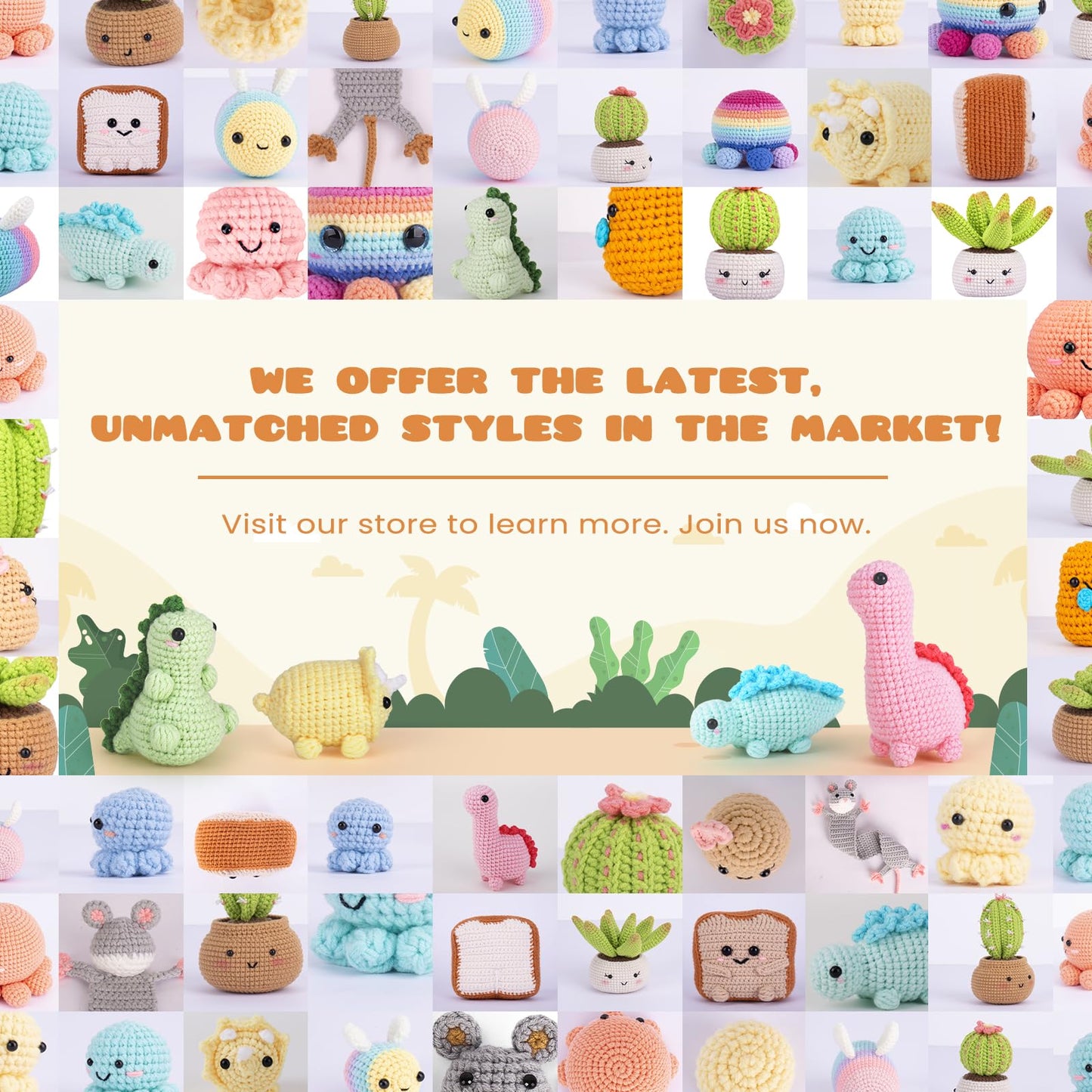 Crochetta Crochet Kit for Beginners, Crochet Kits with Step-by-Step Video Tutorials, Learn to Crochet Animal Kit for Adults Kids, DIY Craft Knitting Supplies, Monkey Amigurumi Gift(40%+ Yarn)