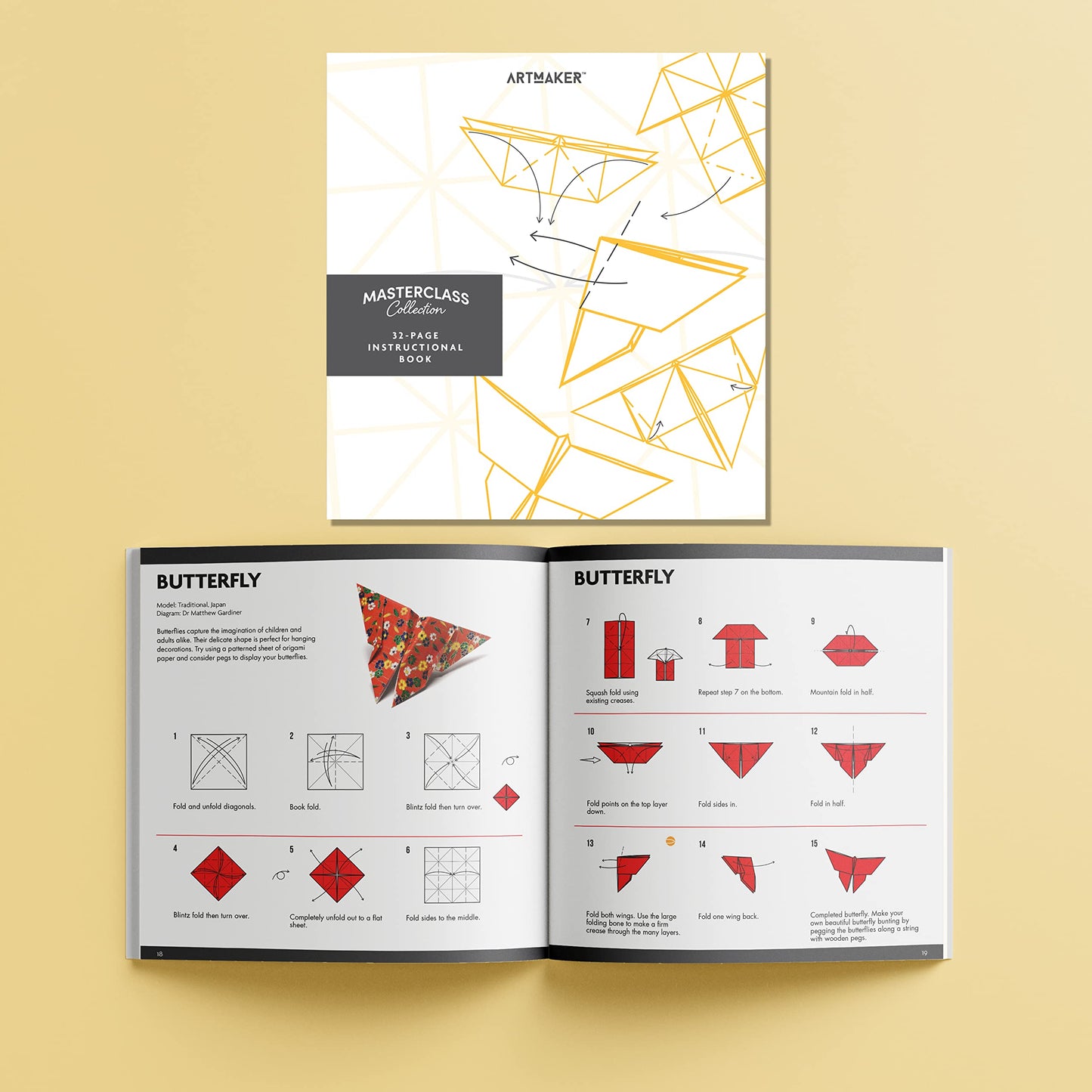 Hinkler Art Maker Masterclass Collection: Origami Techniques Kit - Beginner to Advanced Origami - Japanese Art - Origami Guide - Craft Kits - Arts and Craft for Adults