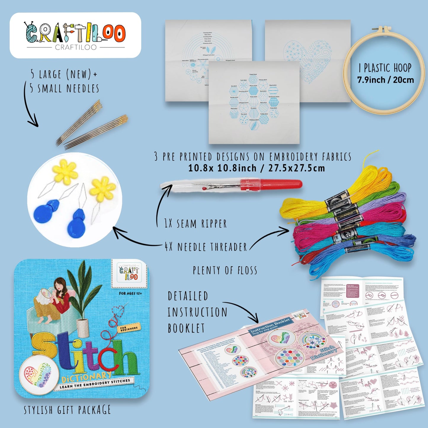 Embroidery Kit for Beginners Cross Stitch Kits for Beginners Needlepoint Kits for Adults Embroidery Kits for Adults Cross Stitch kit Heart