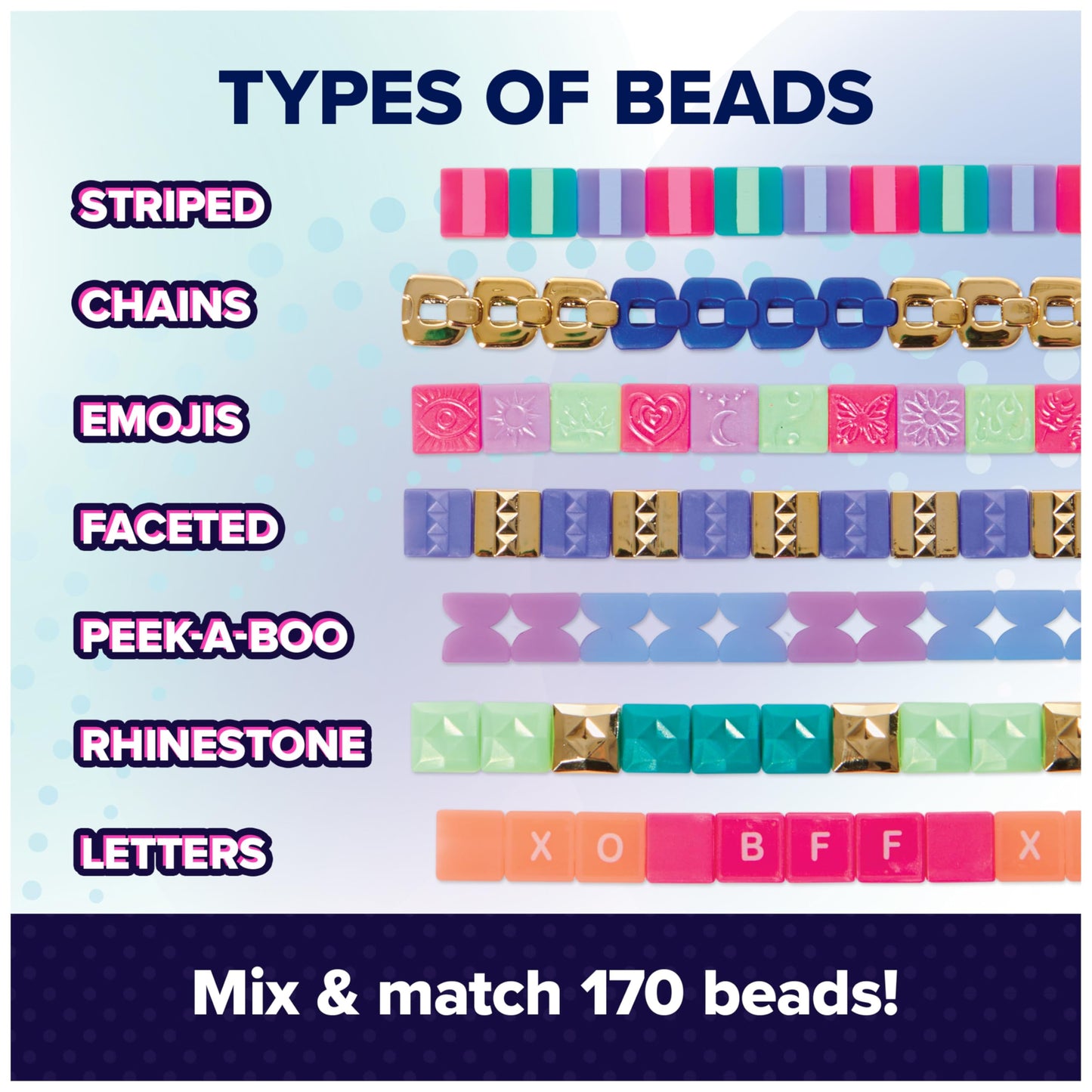 Cool Maker, PopStyle Bracelet Making Kit with 170 Beads, Make & Remake 10 (Packaging May Vary), Arts and Crafts Jewelry Kit, Kids Toys for Ages 7 and up