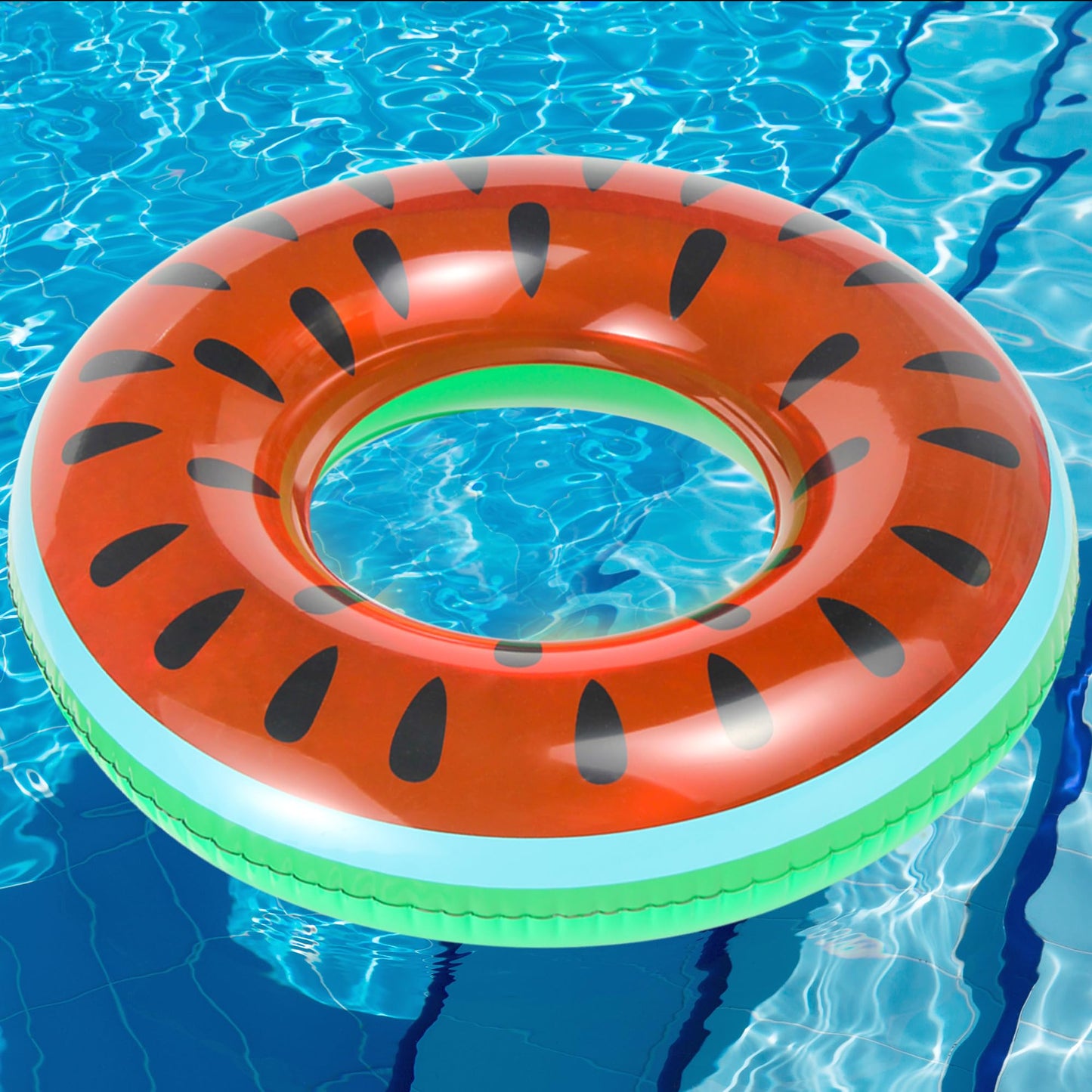 FindUWill 2 Pack Pool Floats, Pool Swim Tubes Rings, Inflatable Pool Floats Beach Swimming Toys with Beach Ball for Kids and Adults Raft Floaties