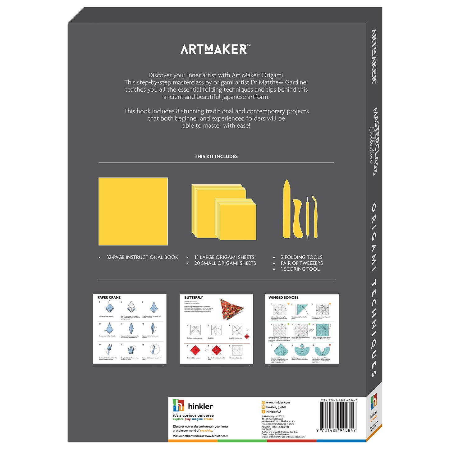 Hinkler Art Maker Masterclass Collection: Origami Techniques Kit - Beginner to Advanced Origami - Japanese Art - Origami Guide - Craft Kits - Arts and Craft for Adults