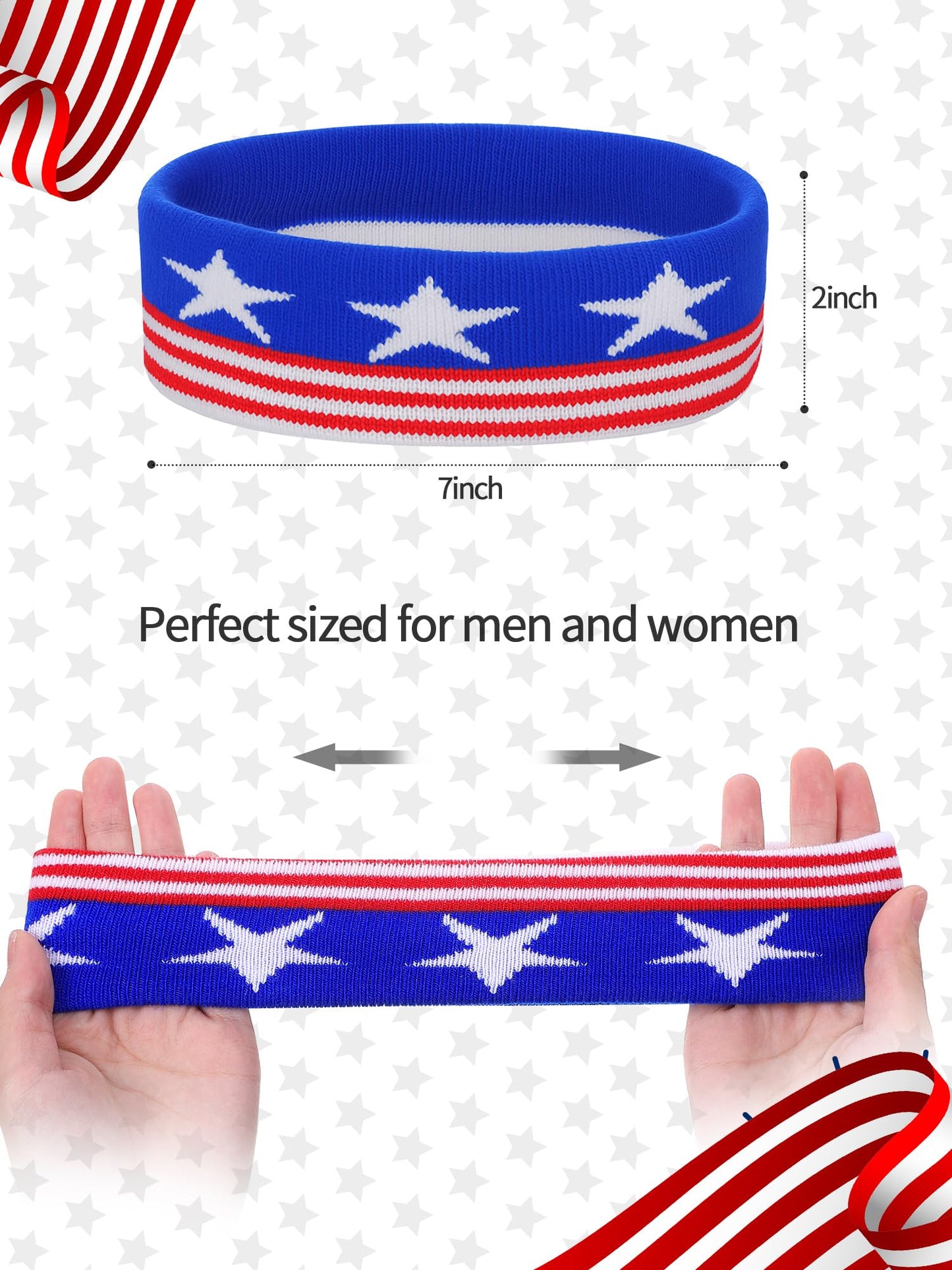 Frienda American Flag Costume Cape, 4th of July 250th Retro 80's USA Sunglasses and Flag Headband for 250th Anniversary(Popular Style)