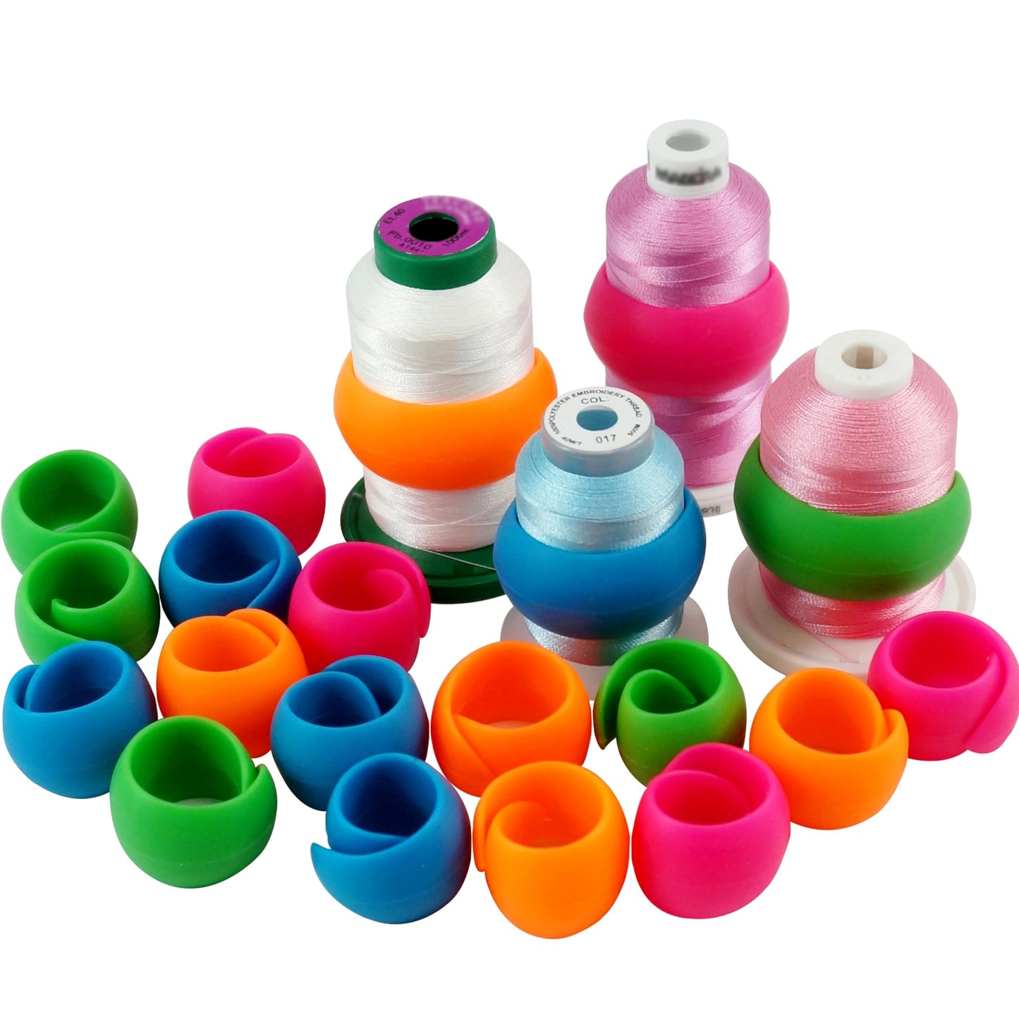 New brothread 20pcs Thread Spool Savers - Prevent Thread Tails from Unwinding - No Loose Ends for Sewing and Embroidery Machine Thread Spools