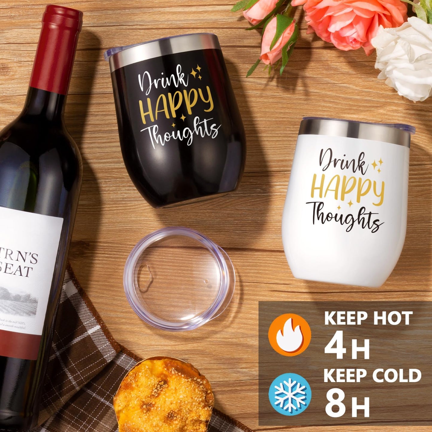 Wine Lovers Gifts for Women Wine Gift Baskets, Mothers Day Birthday Gifts for Women Mom Her Sister Friend Dad Coworker Girlfriend Housewarming Gift Set, Wines Cooler Bag Tote Carrier Wines Tumblers