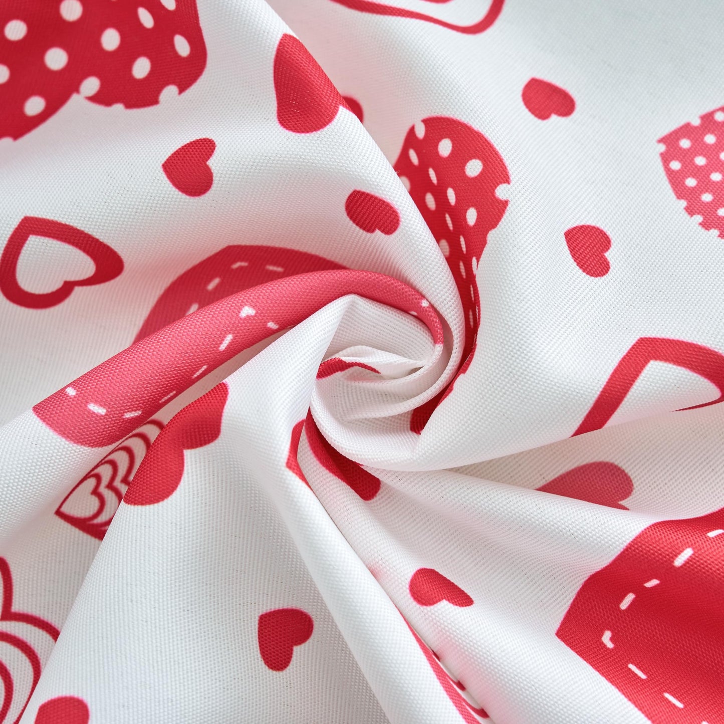 Valentine's Day Tablecloth 60 x 84 Inch Red Love Heart Rectangle Table Cloth - Oblong Polyester Fabric Table Cover for Valentine Wedding Anniversay Dinner Party Picnic Kitchen Decorations