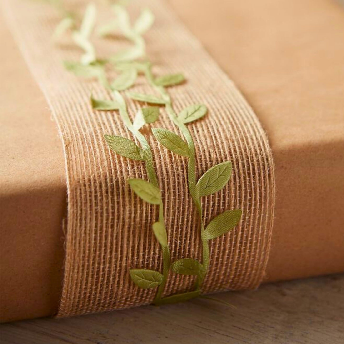 20 Yard Fabric Ribbons Roll Green Leaf Tape 1" Width Artificial Olive Trim Tape for Gift Wrapping Craft DIY