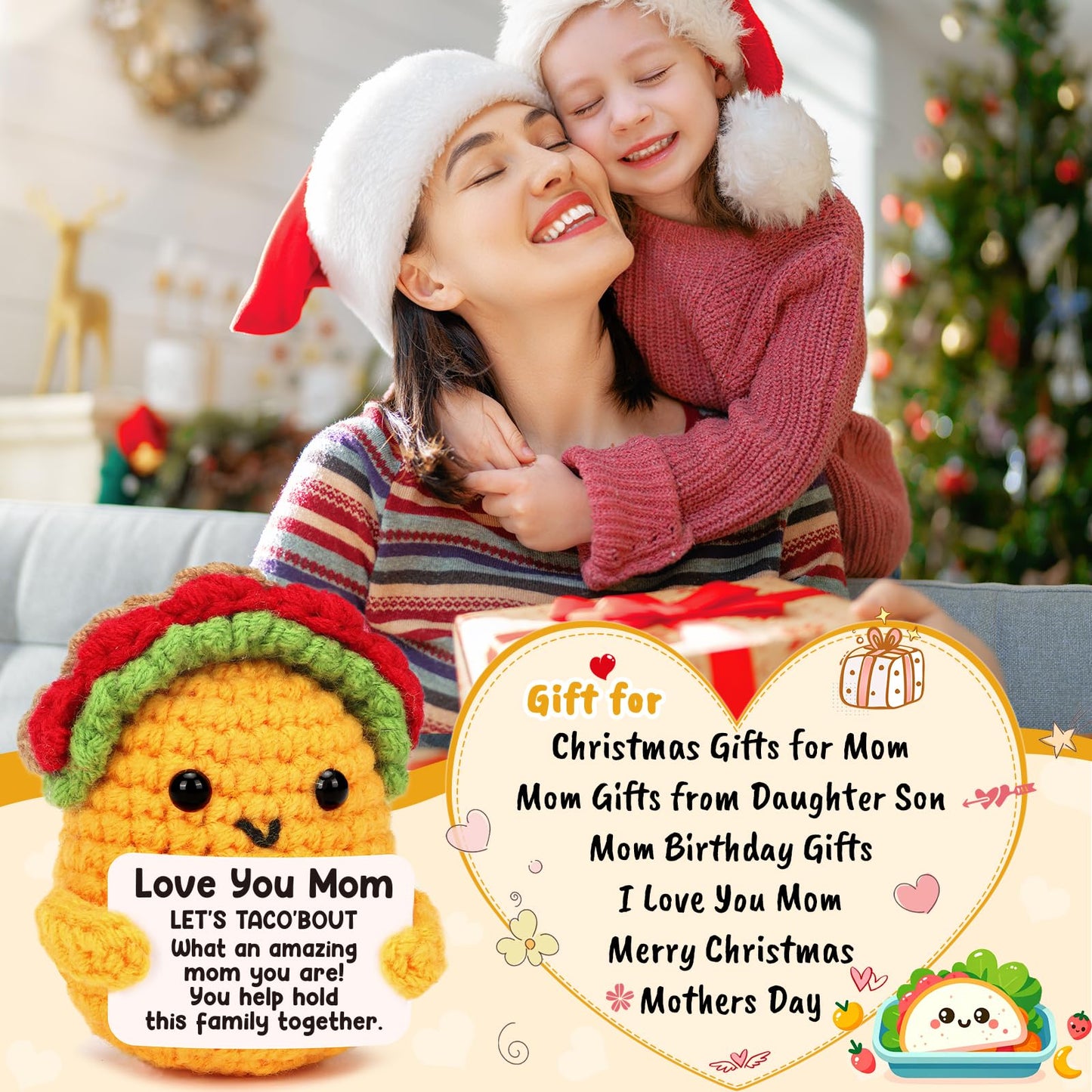 LuoHere Mothers Day Birthday Gifts for Mom from Daughter Son - Funny Mothers Day Card Love You Best Mom Ever Gift for Moms Decoration, New Mama Mother in Law Moms Christmas Stuff Small Present Ideas
