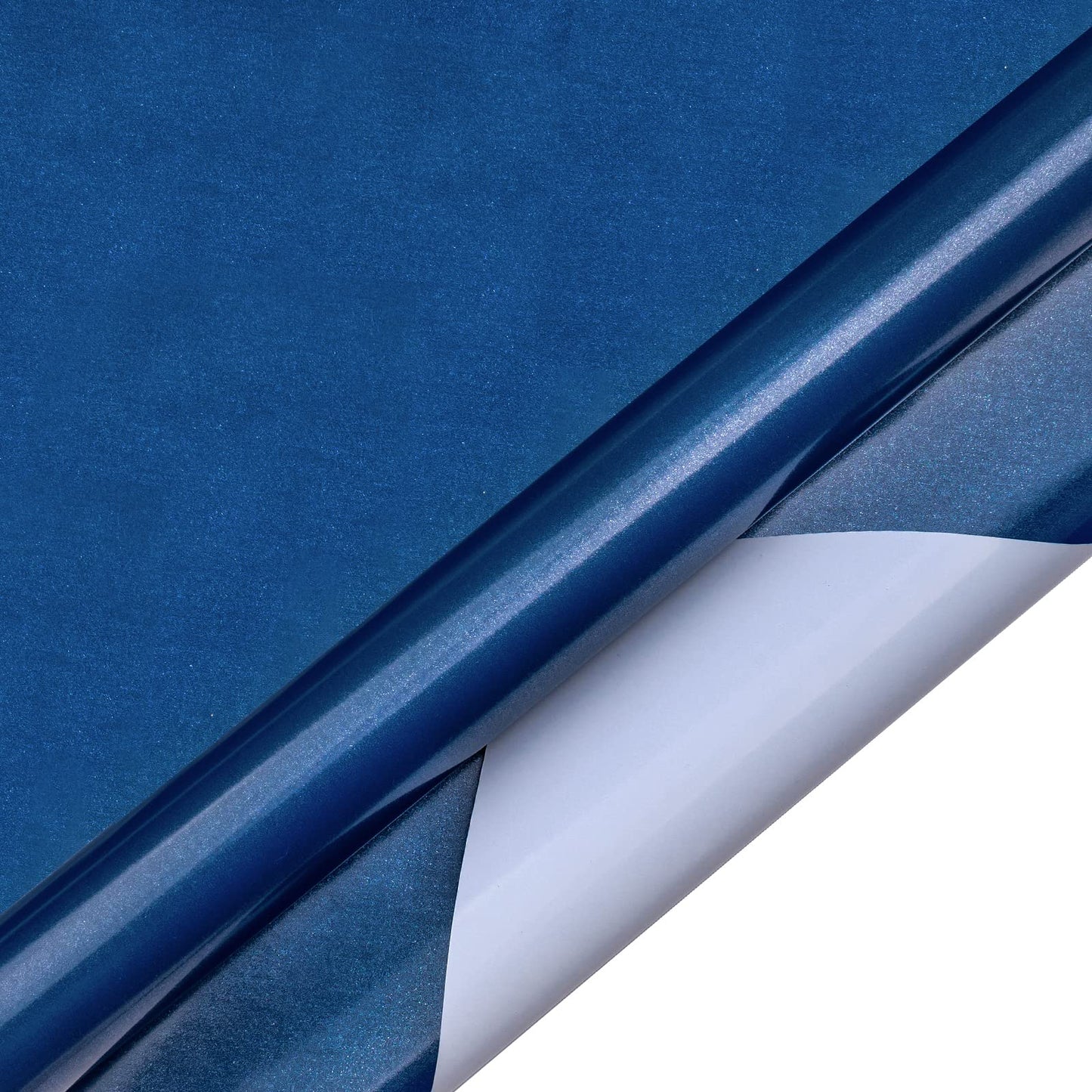 Wrapping Paper Roll - Mini Roll - 17 Inch X 33 Feet - Royal Blue Pearlized Paper for Birthday, Holiday, Wedding, Baby Shower