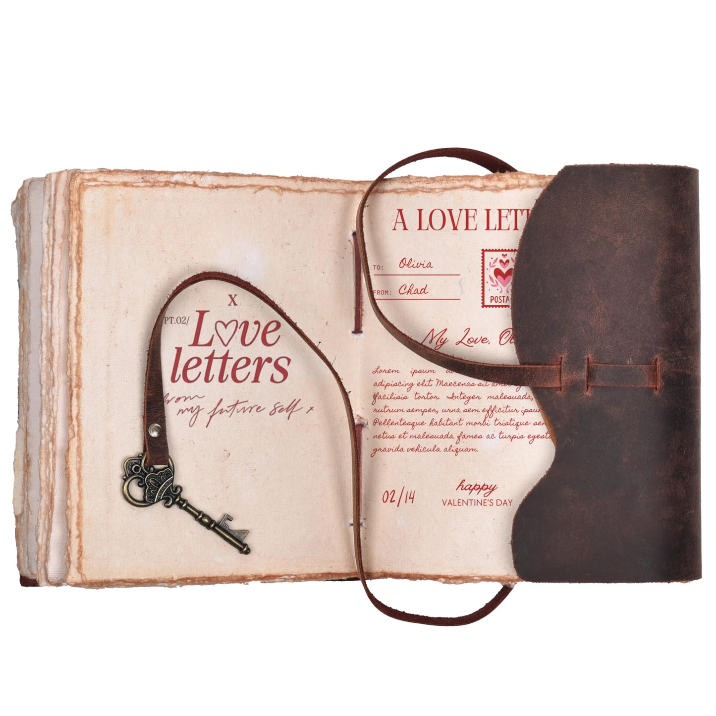 LEATHER VILLAGE Leather Journal – 200 Handmade Vintage Deckle Edge Paper – Leather bound Journal For Women Men- Vintage Key Closure - Book of Shadows - 6X4 inches (A6) - Fuchsia