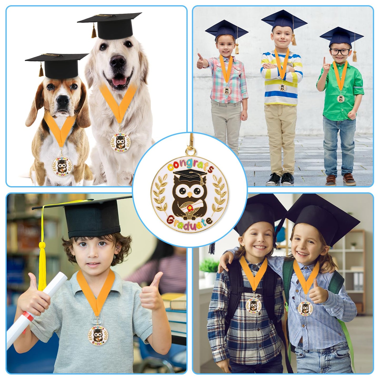 Kindergarten Graduation Medal for Kids Preschool Pre-k Graduation Award Medals with Neck Ribbon for School Student Graduation Party Gifts Favors(Metal, 2 Inch)
