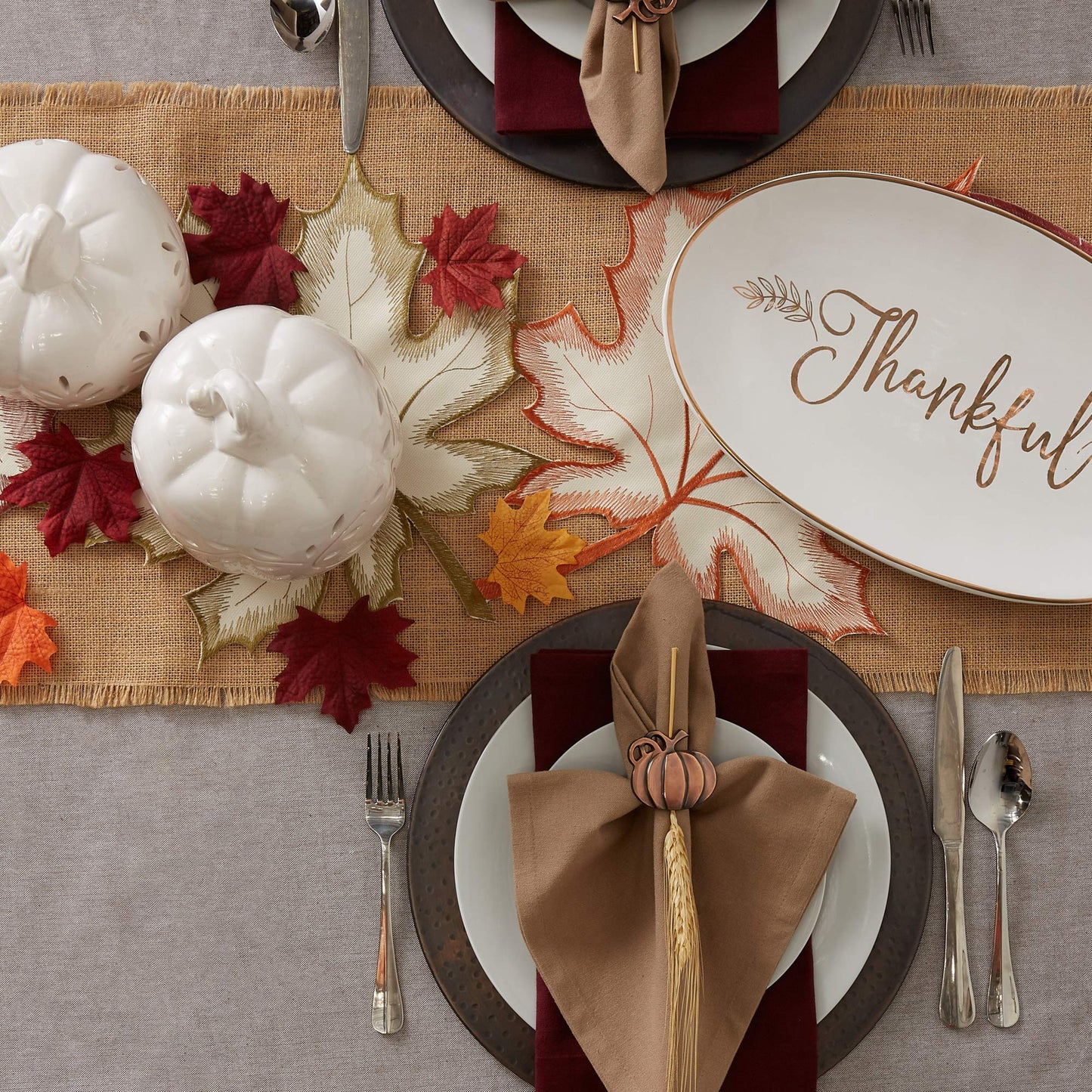 Fall Table Decorations Indoor Décor, Thanksgiving, Table Runner, 14x70, Embroidered Cut Work Leaves