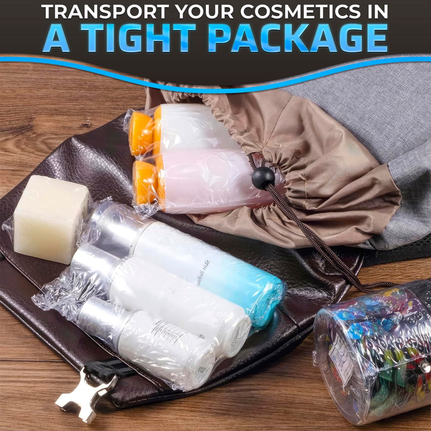 200Pcs Heat Shrink Wrap Bags - 3Sizes Shoe Shrink Wrap Bags for Gift Baskets Soap Packaging Bags Clear Heat Shrink Bags - Heat Wrap Clear Cellophane Bags Clear Gift Bags Heat Seal Bags Shrink Wrap Bag