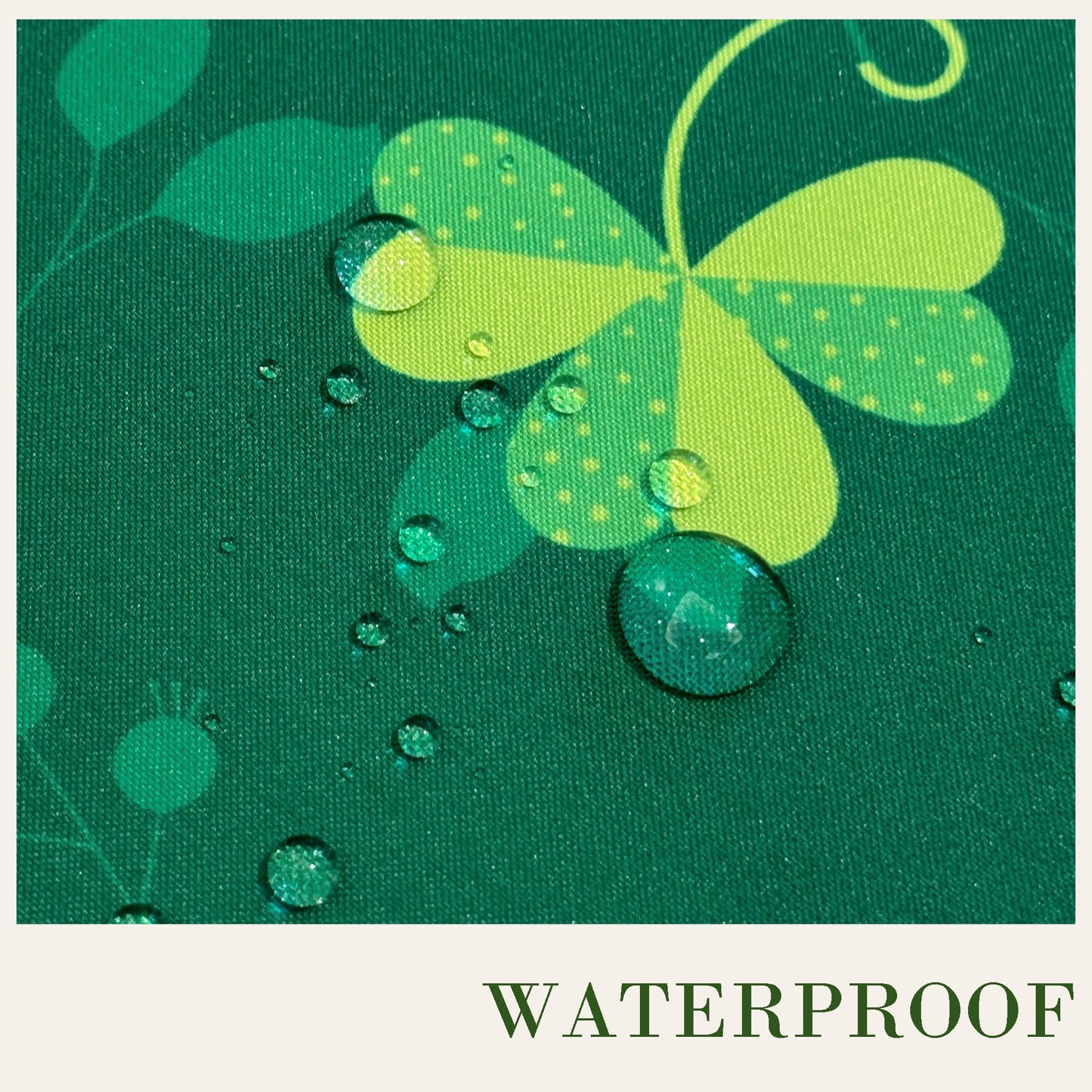 St. Patrick’s Day Tablecloth Waterproof Green Clover Table Cover – Shamrock Pattern Fabric Table Cloth for Dining Room, Party, Kitchen & Holiday Decoration, W60 x L84 in