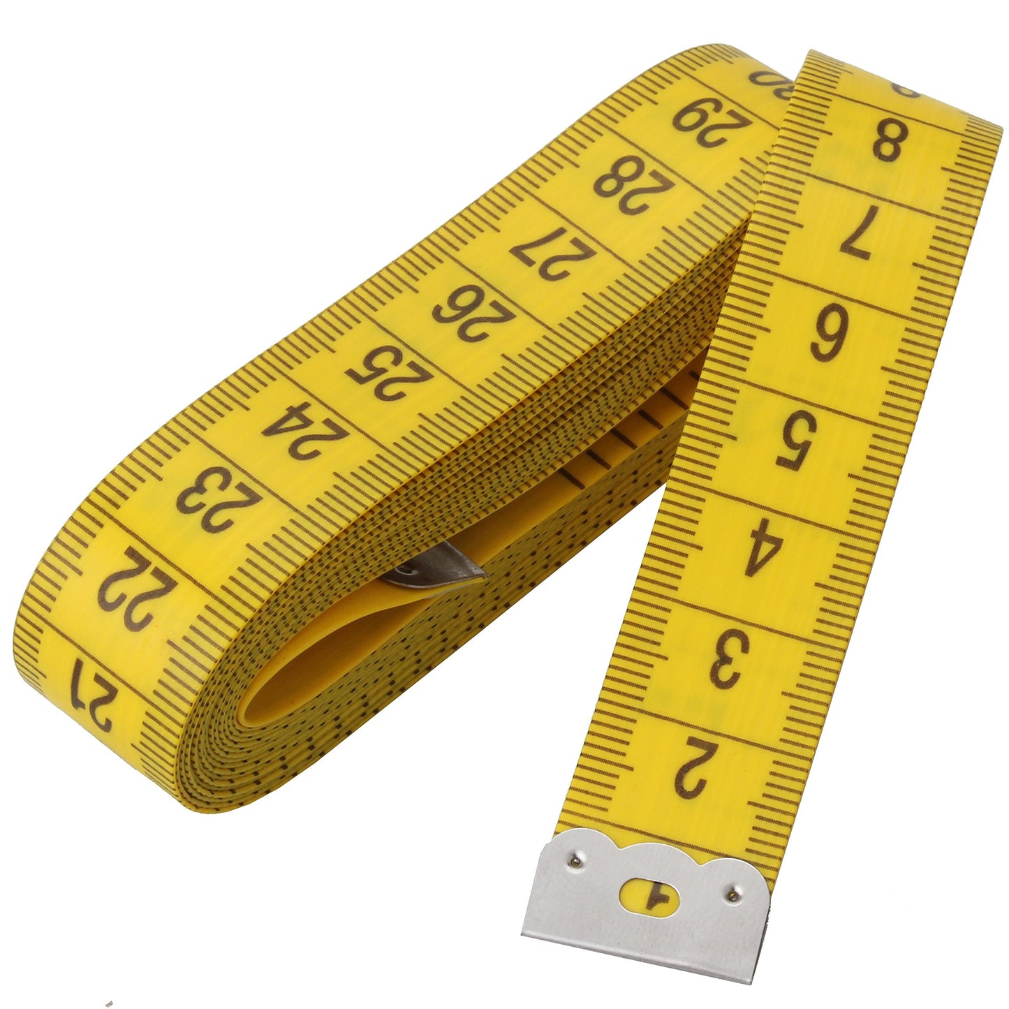 Wisdompro120-Inch(300cm) Soft Tape Measure for Sewing Tailor Cloth, Body Measurement - Indexed in Metric and Standard Units, Convenient 0.75 Inch Wide PVC Fiberglass Ruler - Yellow
