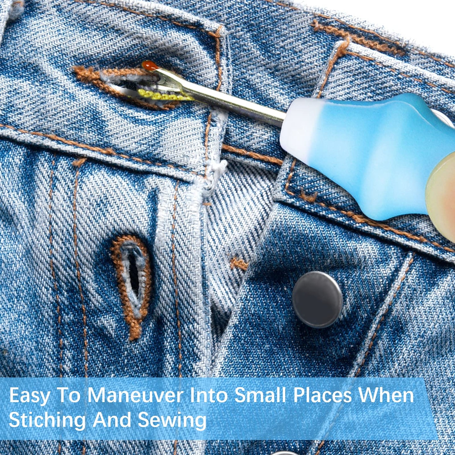 Lhedon Seam Ripper 3 PCS, Seam Rippers for Sewing, Ergonomic Grip, Colorful Large Thread Stitch Remover Tool Handy Stitch Rippers for Sewing Crafting Removing Hems and Seams，Thanksgiving Gifts