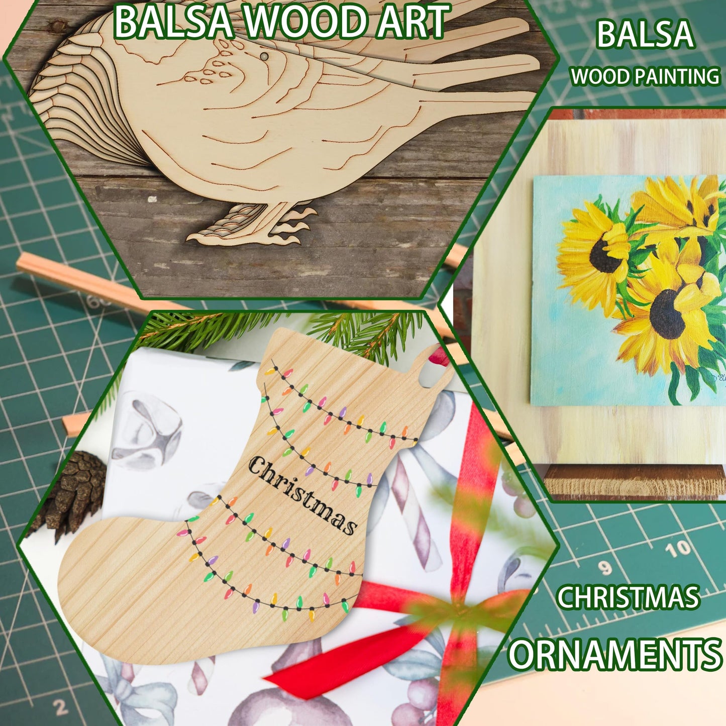 Wood Sheets for Crafts and DIY Projects, 12 x 4 x 1/8 Inches Unfinished Pack of 5 (12 x 4 x 1/8 Inch(5 Pack))