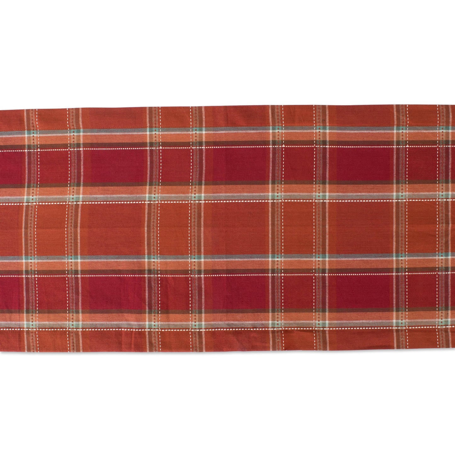 Thanksgiving & Fall Table Decoration Autumn Farmhouse Plaid, Table Runner, 14x72, Orange Plaid