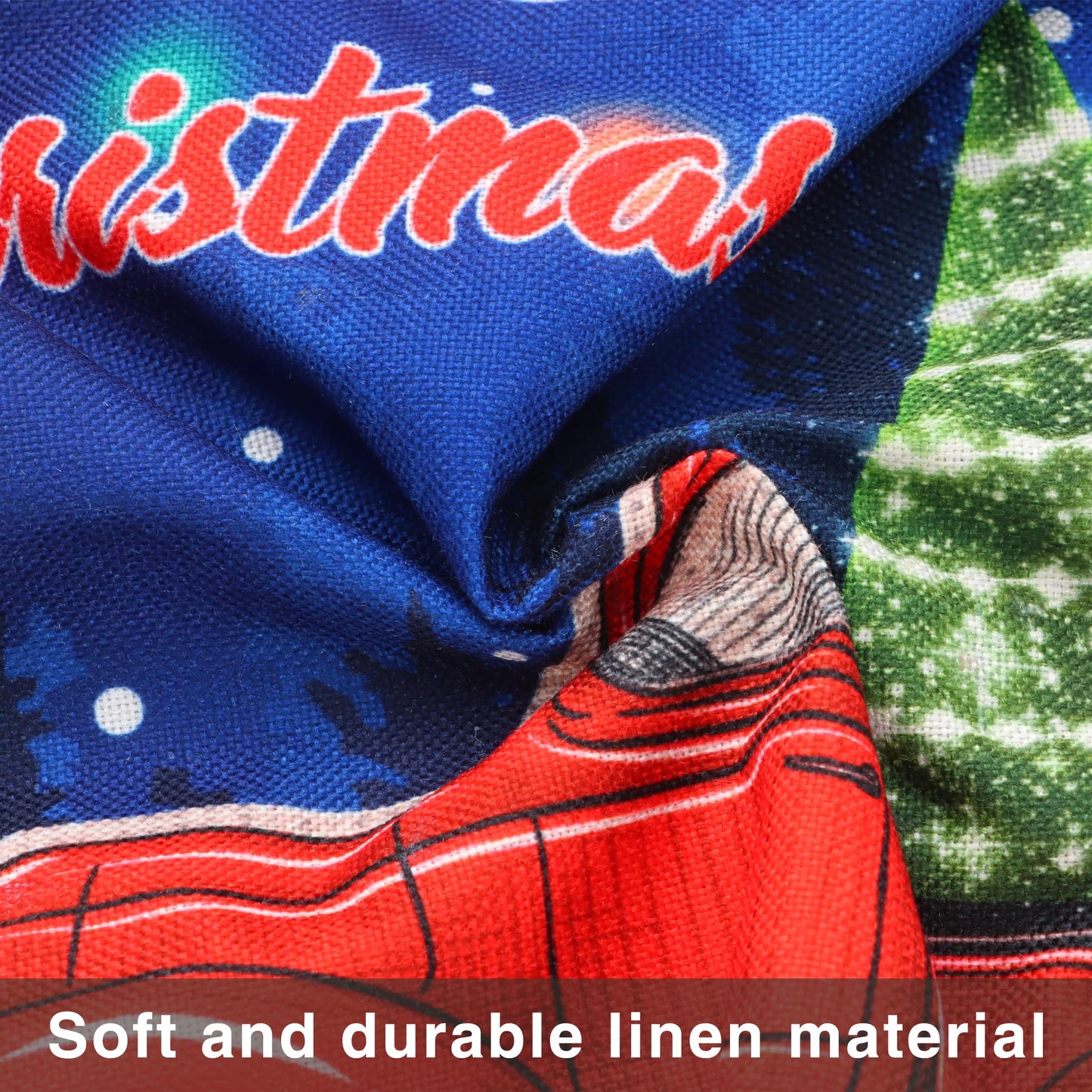 Lighted Christmas Garden Flag, LED Red Truck Flag Double Sided, Vertical Merry Christmas Flag for Outdoor Yard Garden Lawn Holiday Decoration(12x18 Inch)