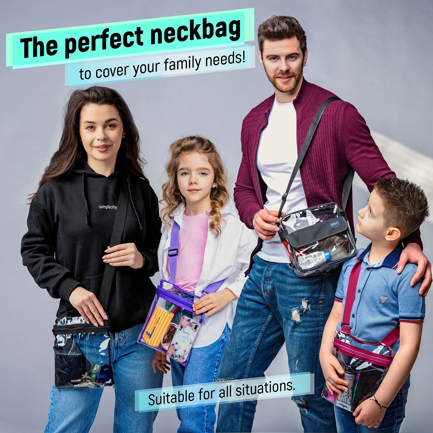 Clear Bag for Stadium Events | Small Clear Purses for Women Stadium Crossbody under 12x6x12 Concert, Festival, Games Approved