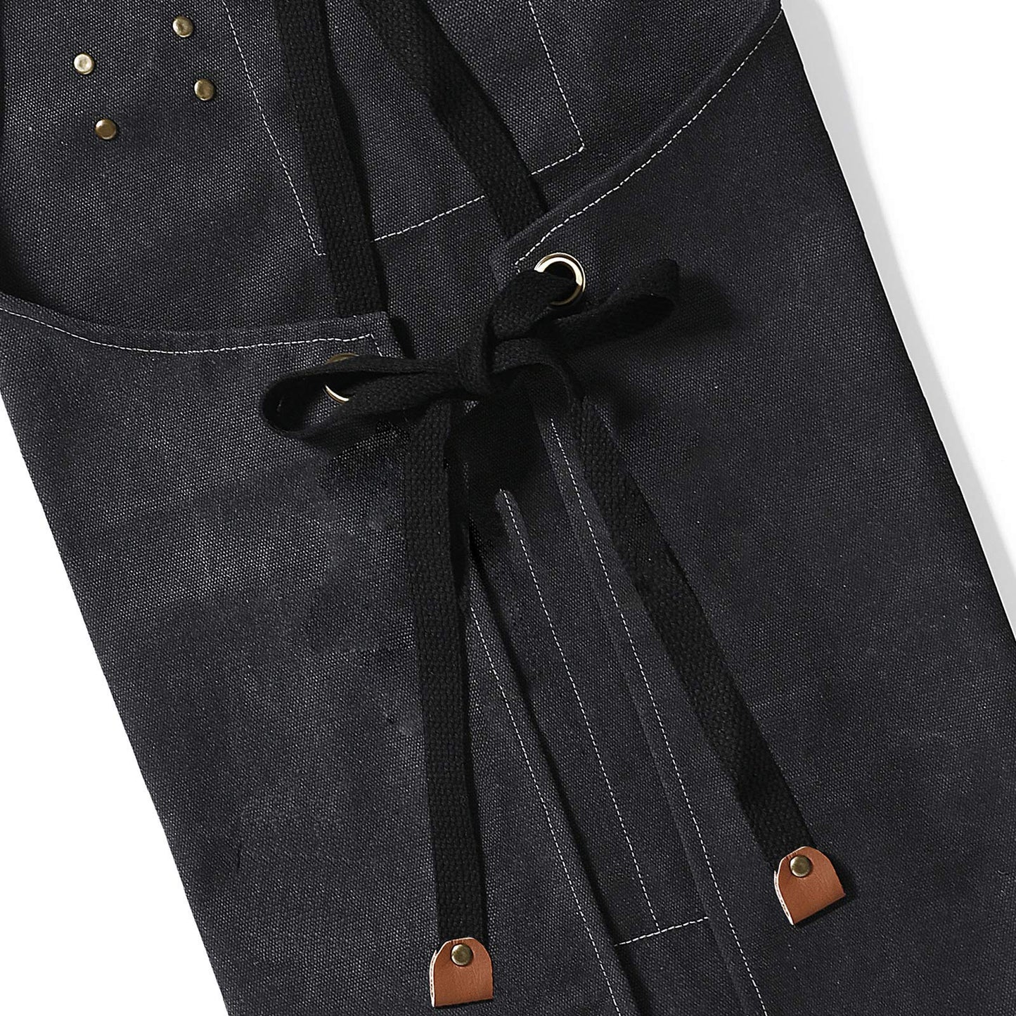 Chef Aprons for Men Women with Oversized Pockets, 16-Ounce Cotton Canvas Cross Back Heavy Duty Work Apron (Black)