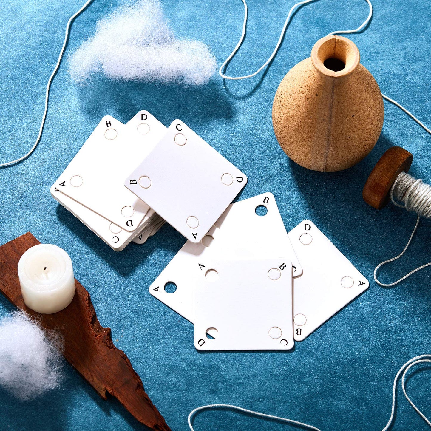 50 Pieces Weaving Cards Tablet Weaving Card Paper Loom Cards for Loom or Inkle Loom Supplies