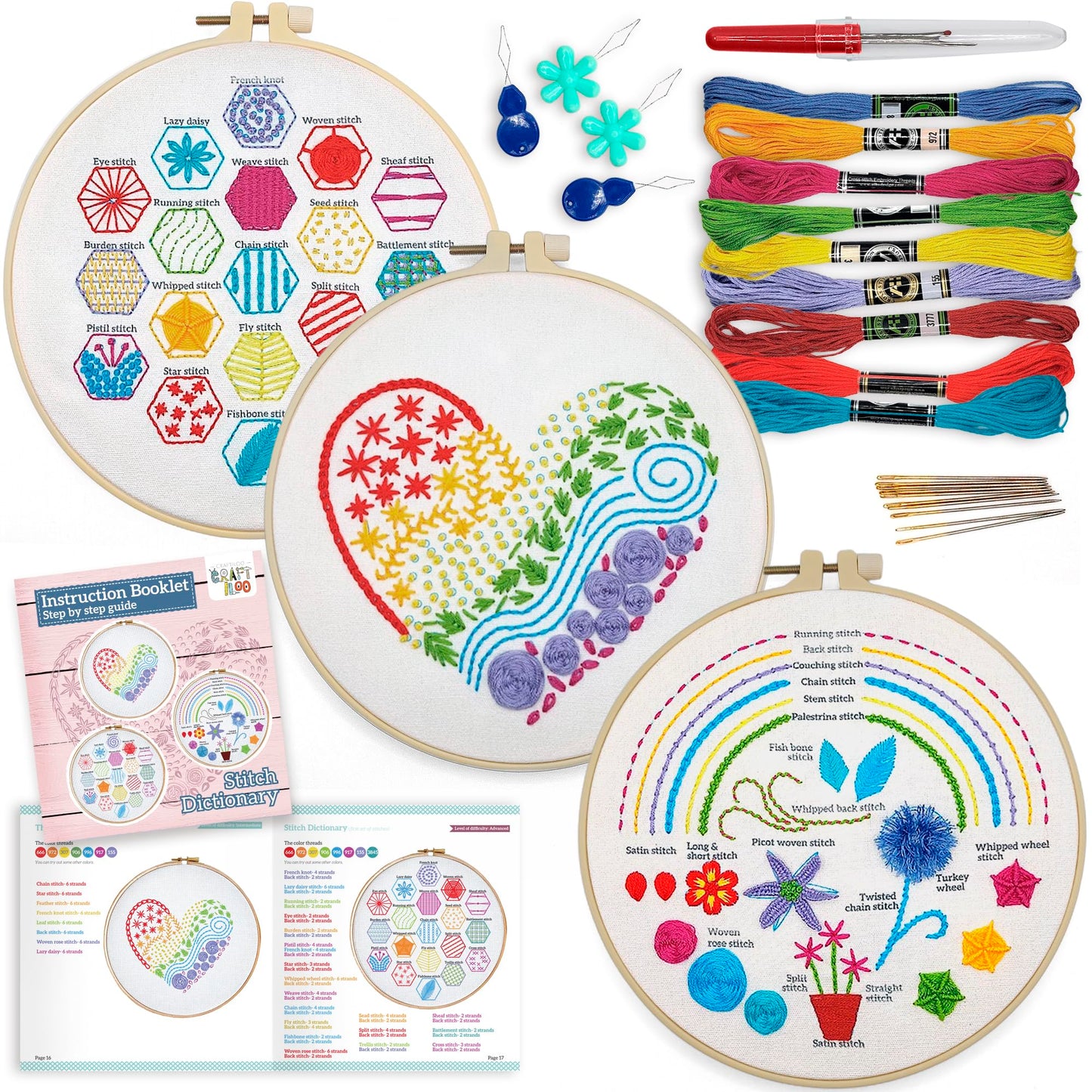Embroidery Kit for Beginners Cross Stitch Kits for Beginners Needlepoint Kits for Adults Embroidery Kits for Adults Cross Stitch kit Heart