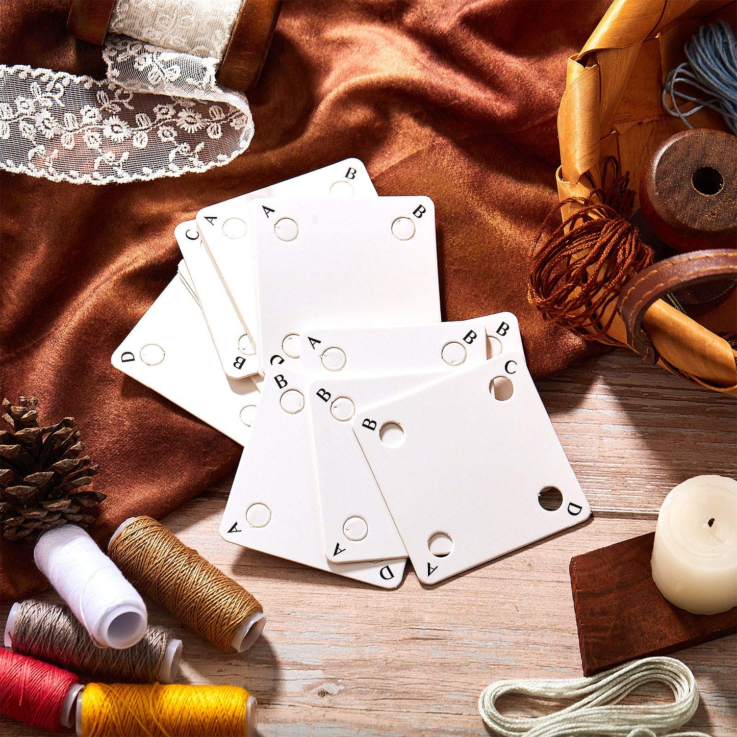 50 Pieces Weaving Cards Tablet Weaving Card Paper Loom Cards for Loom or Inkle Loom Supplies