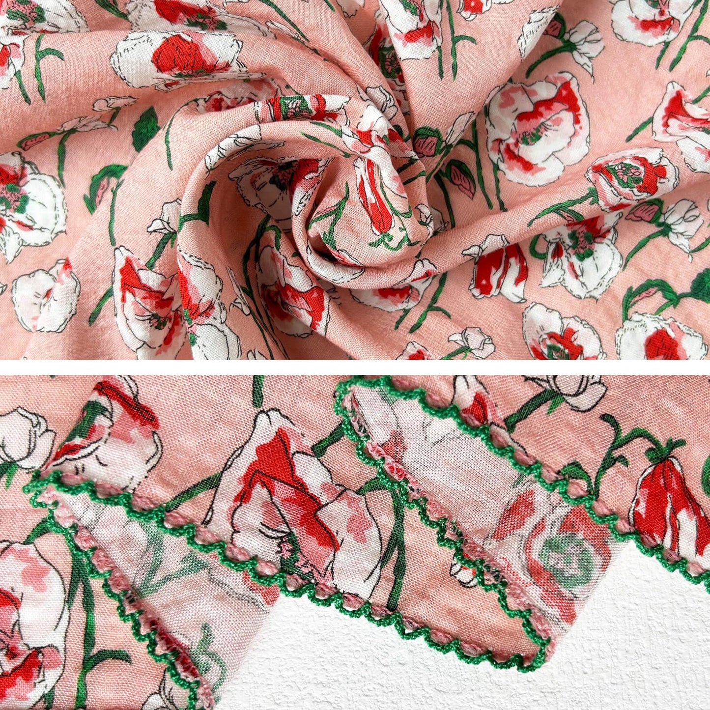 Valentine's Day Gift For Her, 4 Pcs 21"x21" Cotton Bandanas for Women, Super Soft Textured Fabric - Q01