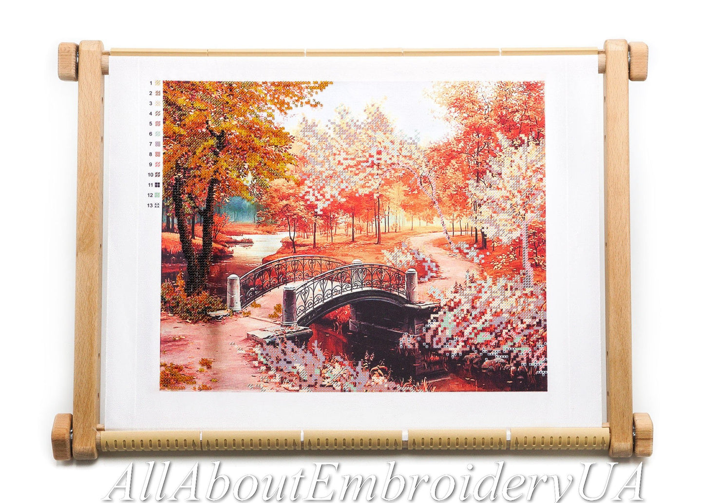 Needlepoint Embroidery Tapestry Scroll Frame Made of Organic Beech, Wooden Cross Stitch Frame, Needlepoint Holder, Stitching Frame (15.7" х 22")