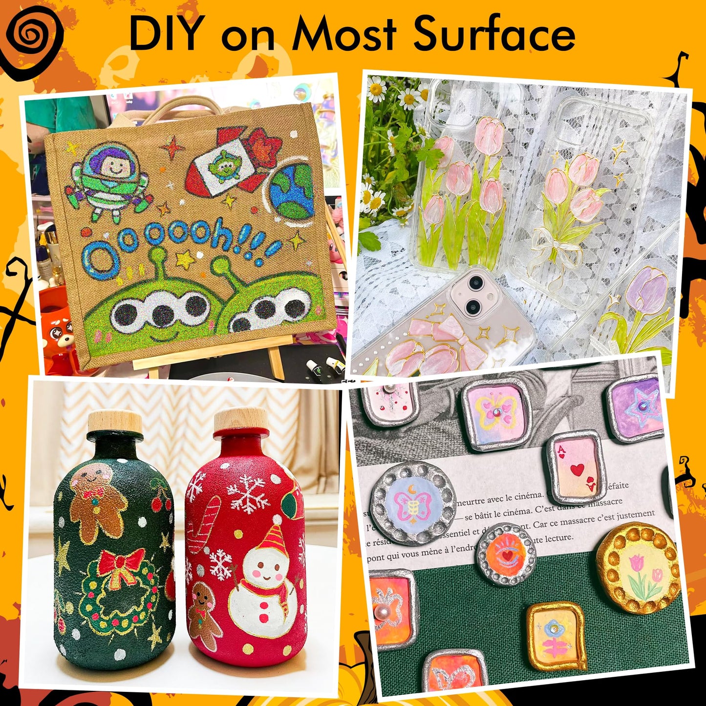 28 Metallic Colors Dual Tip Acrylic Paint Markers, Brush Tip and Fine Tip Acrylic Paint Pens for Rock Painting, Ceramic, Wood, Canvas, Plastic, Glass, Stone, Calligraphy, Card Making, DIY Crafts