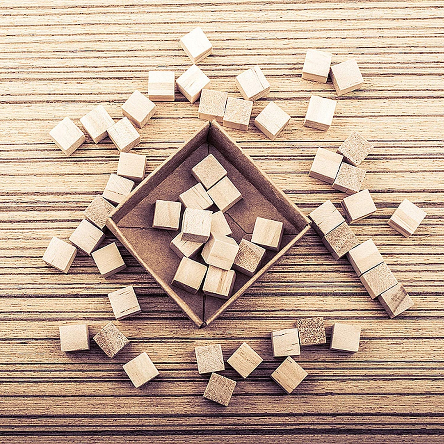 130 Pcs 1 inch Natural Solid Cube Wooden Unfinished Craft Wood Blocks Wood Cubes for DIY Craft Gifts (130pcs)