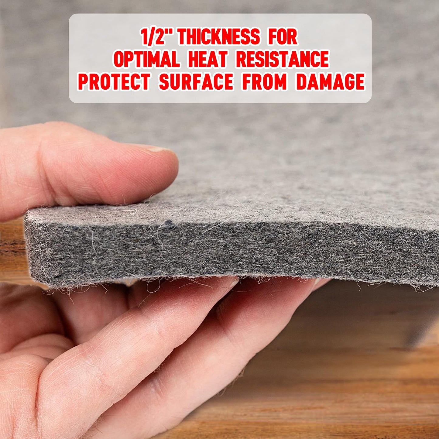 18" x 14" Wool Pressing Mat 100% New Zealand Felted Wool Ironing Mat Pad Blanket for Quilter, Sewing, Quilting Supplies and Notions