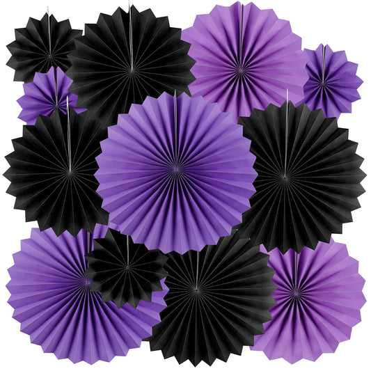 Video Game Party Hanging Paper Fans - Gaming Birthday Wedding Bridal Shower Bachelorette Carnival Party Ceiling Hangings Photo Booth Backdrops, 12pc