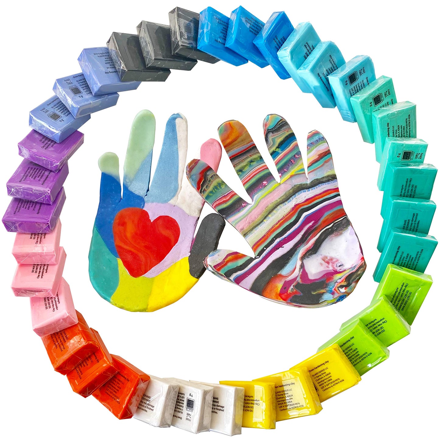 Hapinest Make Your Own Clay Handprint Bowl Kit for Kids, Arts and Crafts for Boys & Girls Ages 6 Years and Up