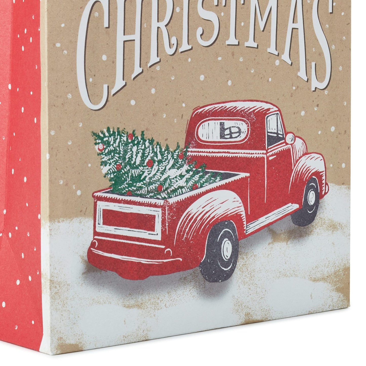 6" Small Rustic Christmas Gift Bag Bundle (6 Bags: Red Truck, 'Tis the Season, Red and White Plaid) for Gift Cards, Teacher Presents, Holiday Party Favors