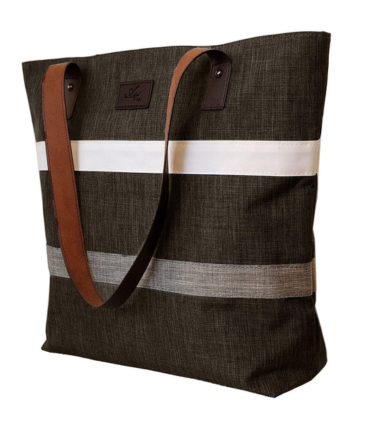 Shoulder Tote Bag Purse Top Handle Satchel Handbag For Women Work College Travel Business Shopping Casual Upgraded (Brown)