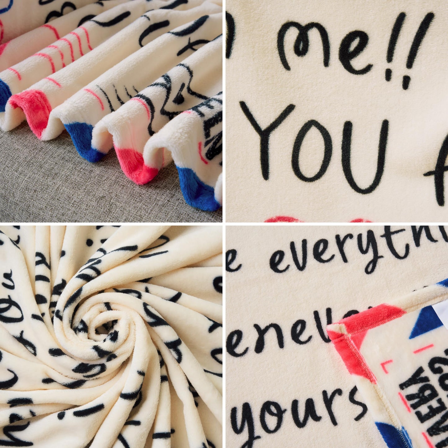 Joiedomi Birthday Gifts for Mom Soft Flannel Mom Blanket for Mothers Day Anniversary from Daughter Son 50" x 60" Ivory White