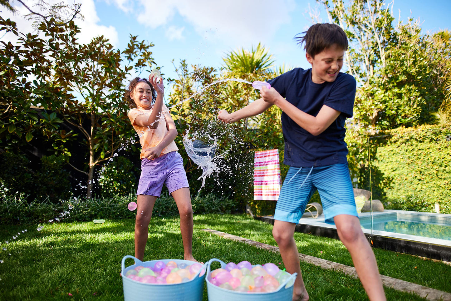 Original Bunch O Balloons Tropical Party 330+ Rapid-Filling Self-Sealing Water Balloons (Amazon Exclusive 10 count, pack of 1) by ZURU Water Balloon for the Whole Family, Kids, Teens and Adults