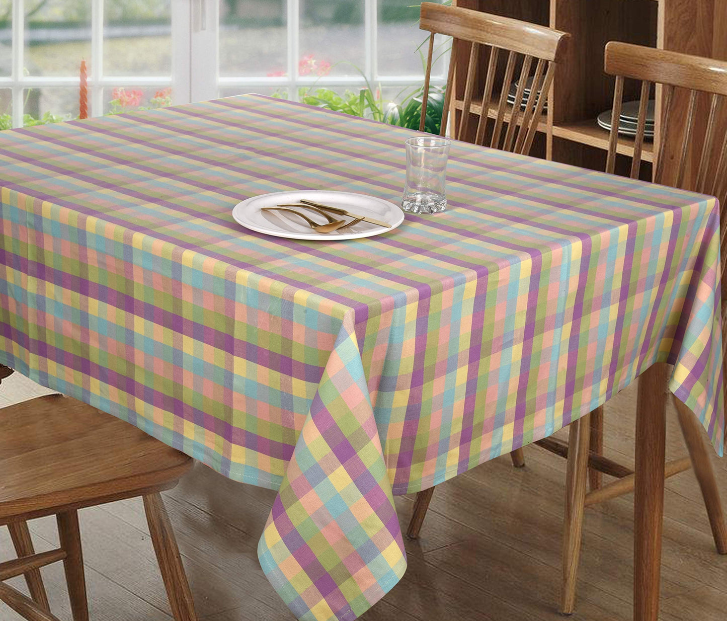 Easter Tablecloth Buffalo Check Table Cloth Tabletop Cover Kitchen Dining Tablecloth 100% Cotton Great Parties Wedding Holiday Dinner Easter Rectangle 60X84 Inches 6-8 Seats Table Cloth