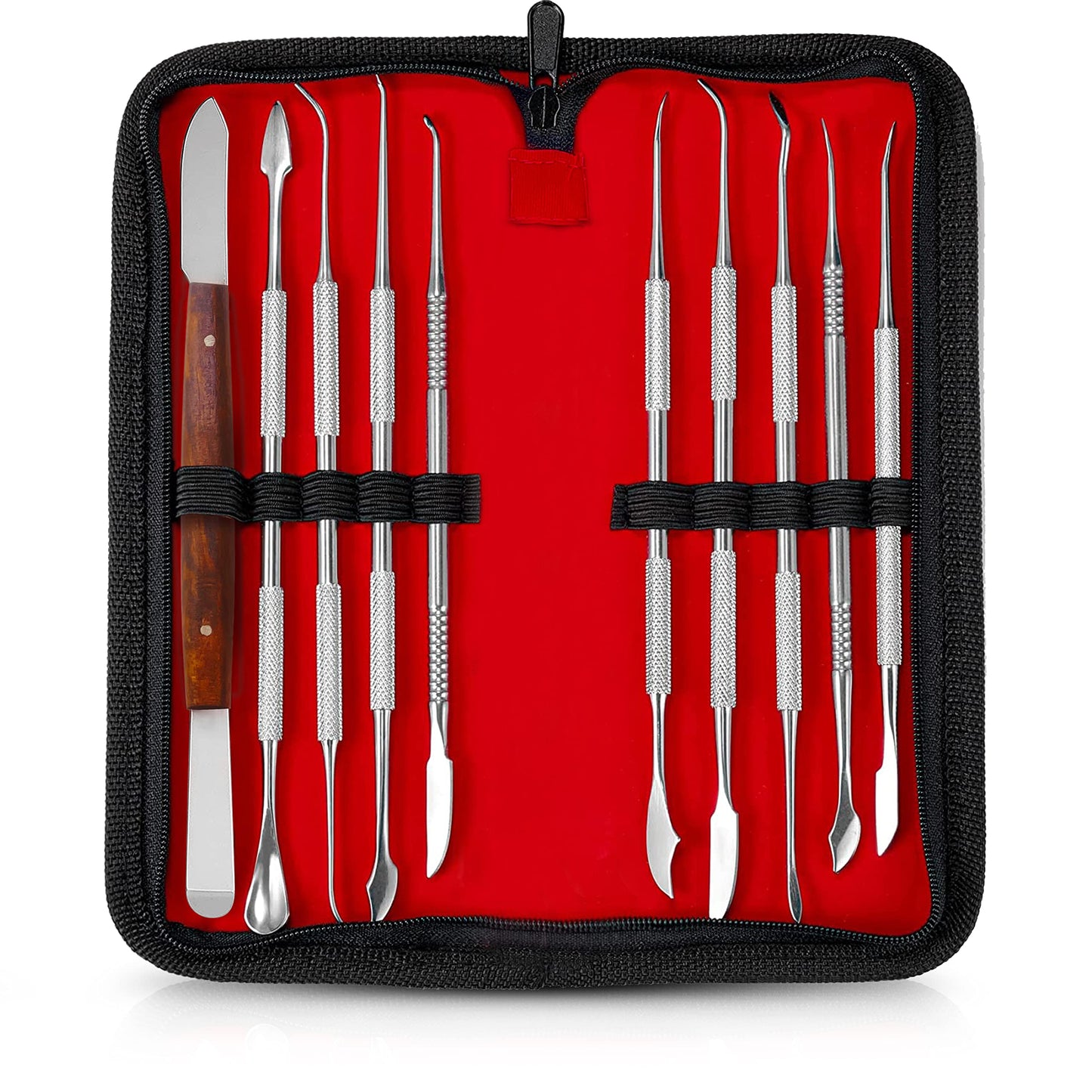 SURGICAL ONLINE Stainless Steel Wax Carvers Set, Pottery & Polymer Clay Tools, Sculpting Kit with Carrying Case
