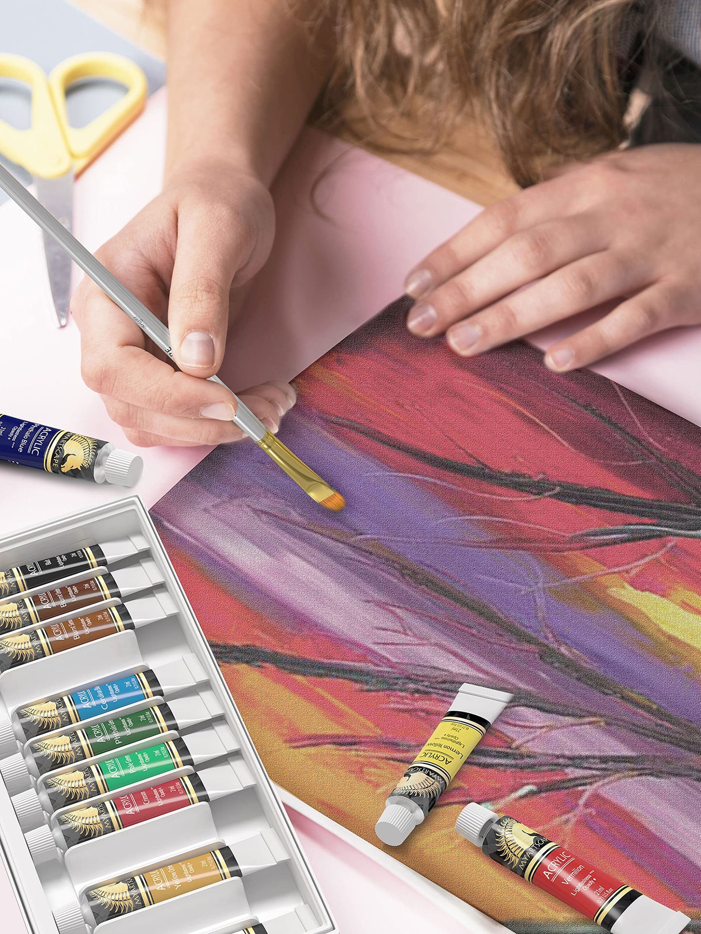 MyArtscape Acrylic Paint Set - 12 x 12ml Tubes - Lightfast - Heavy Body