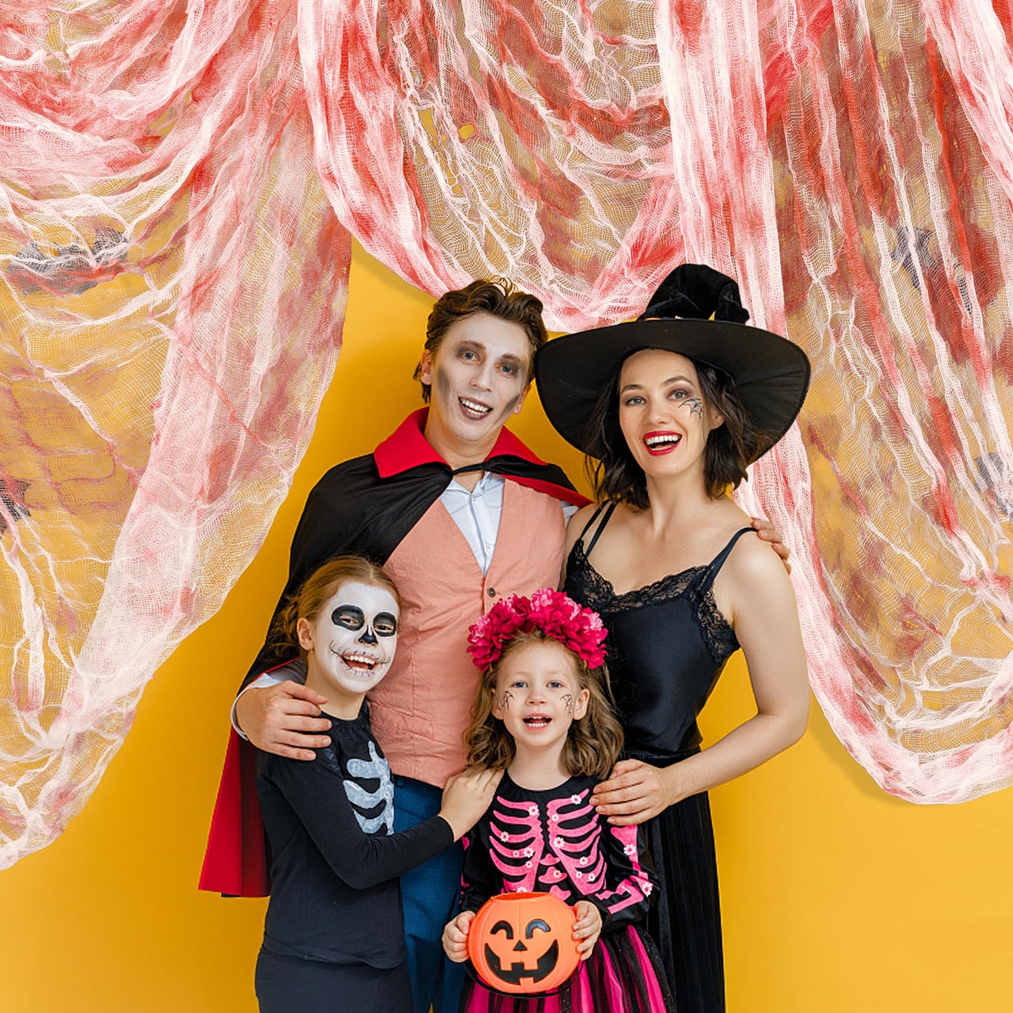 197" x 85" Halloween Creepy Cloth - Halloween Spooky Fabric Cloth - Scary Gauze Blood Creepy Cloth for Haunted House Halloween Party Yard Wall Doorway Outdoors Decoration